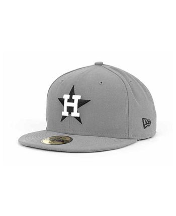 New Era Houston Astros Heather Black White 59FIFTY Fitted Cap - Macy's