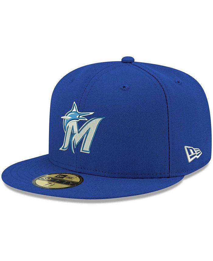 Miami Marlins New Era Logo 59FIFTY Fitted Hat - Black