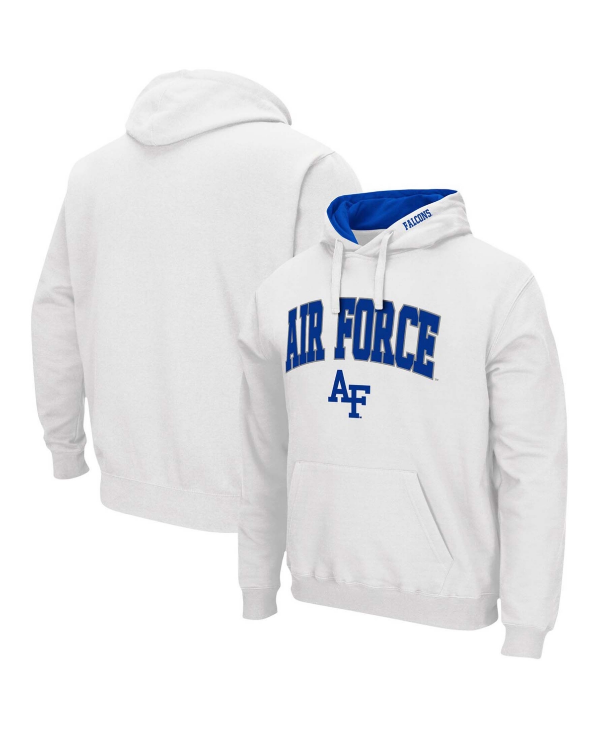 Colosseum Men's White Air Force Falcons Arch Logo 3.0 Pullover Hoodie In White