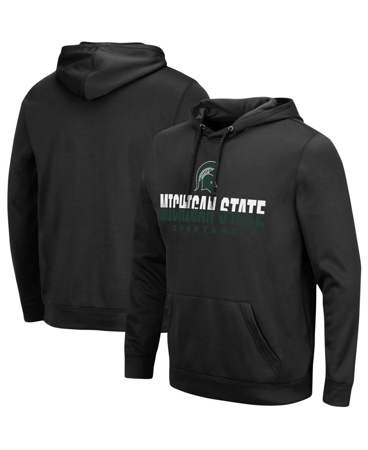Colosseum Black Michigan State Spartans Lantern Pullover Hoodie In Black