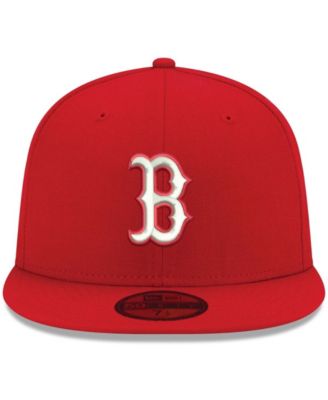 Men's Red Boston Red Sox Logo White 59FIFTY Fitted Hat