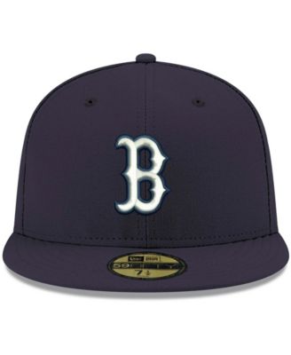 Men's Navy Boston Red Sox Logo White 59FIFTY Fitted Hat