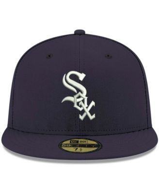 Men's Navy Chicago White Sox Logo White 59FIFTY Fitted Hat