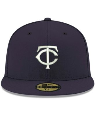 Men's Navy Minnesota Twins Logo White 59FIFTY Fitted Hat