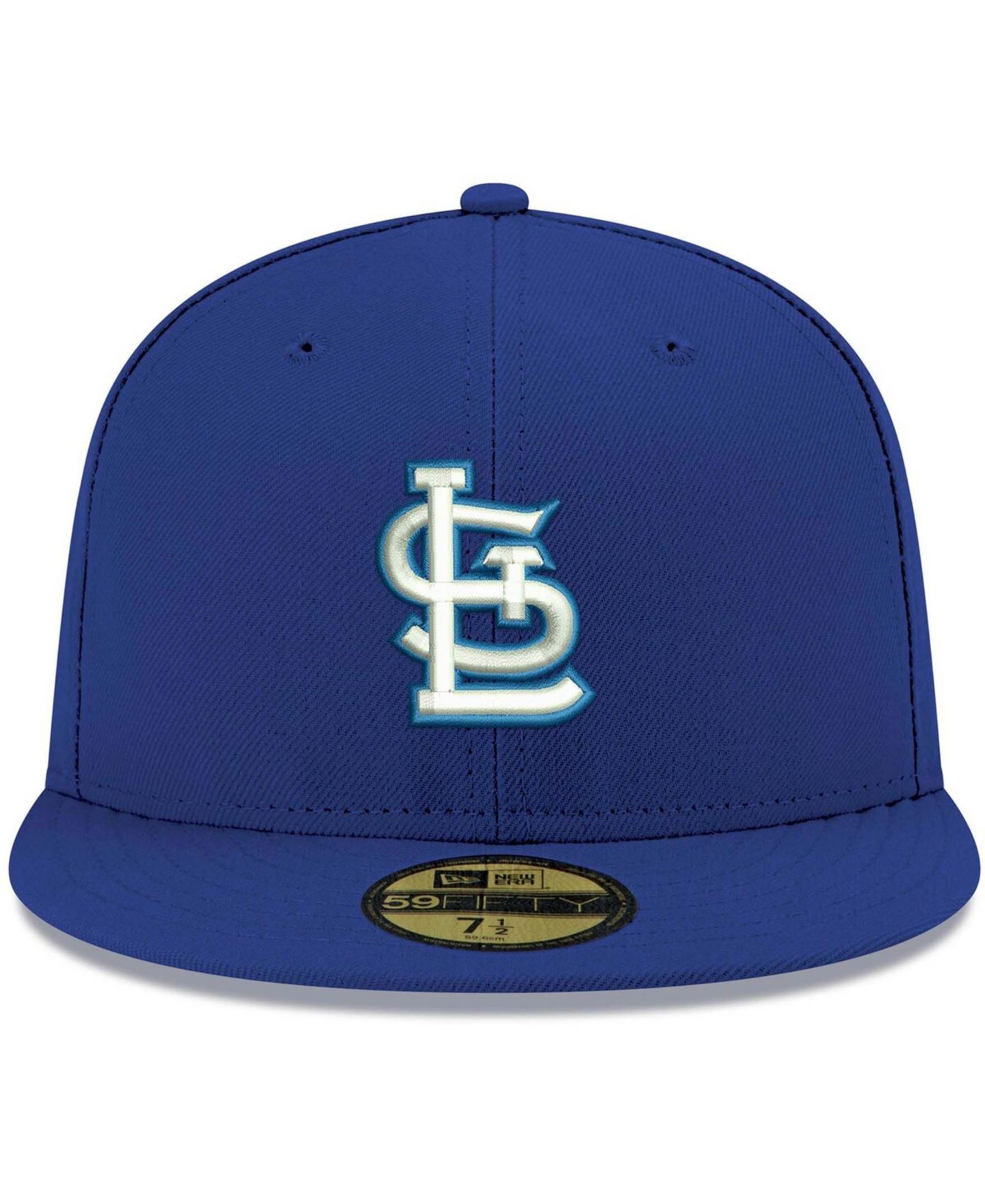 Мужская кепка New Era Royal St. Louis Cardinals Logo White 59FIFTY Fitted Hat — фото 3