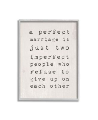 A Perfect Marriage Gray Framed Texturized Art, 11" L x 14" H