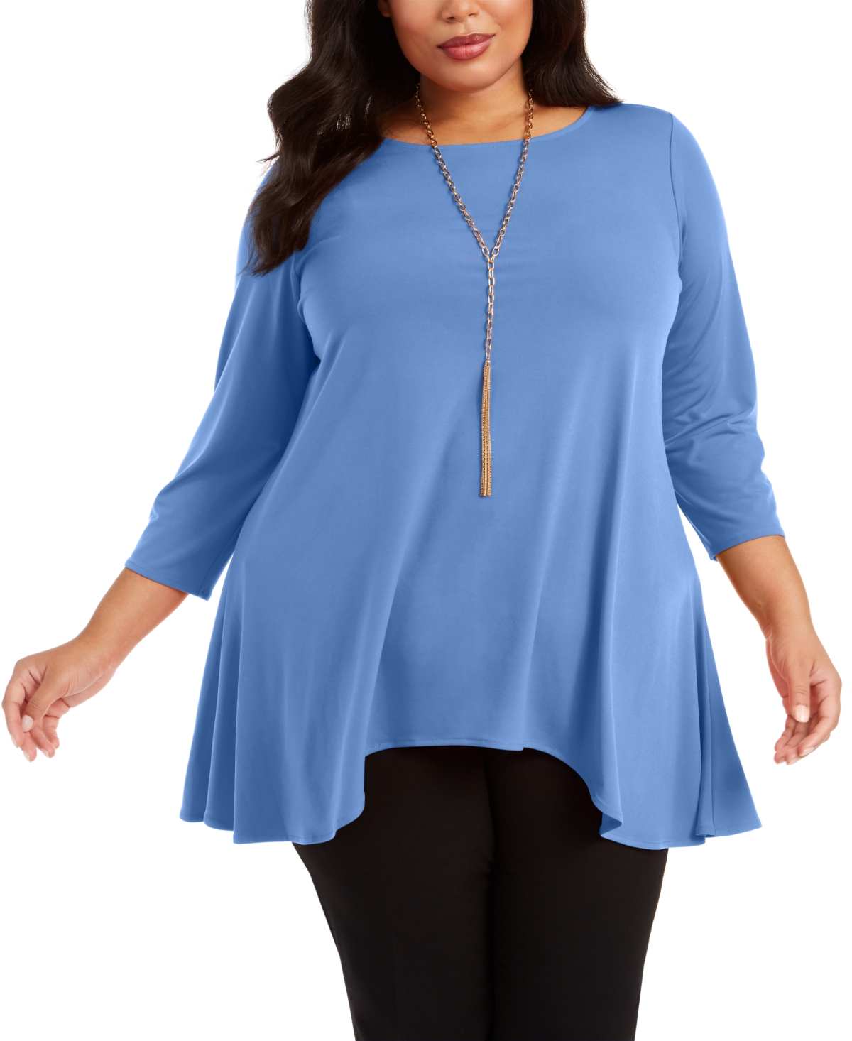 Alfani Plus Size Solid Swing Top Created for Macy s Smart Closet