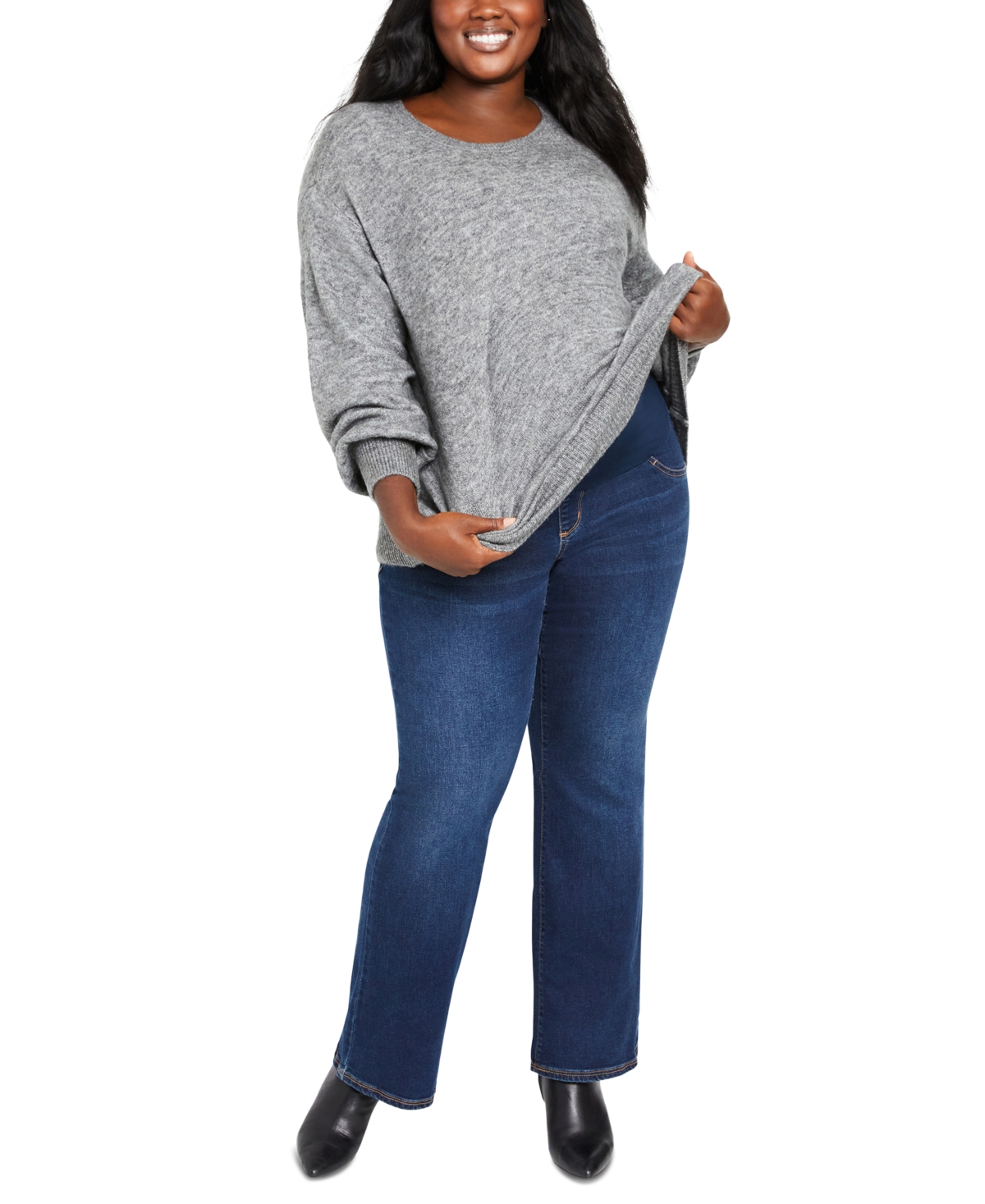 Motherhood Maternity Plus Hidden Shadows Bootcut Maternity Jeans