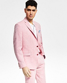 Men's Slim-Fit Textured Linen Suit Separate Jacket, Created for Macy's