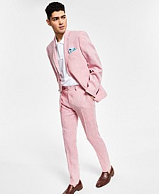 Men's Slim-Fit Textured Linen Suit Separate, Created for Macy's