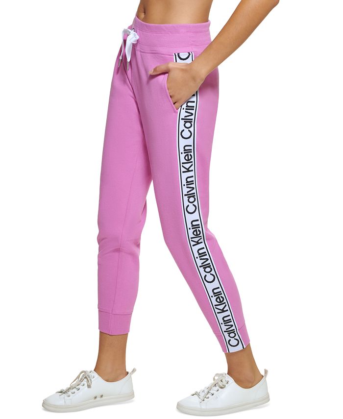 calvin klein logo tape joggers
