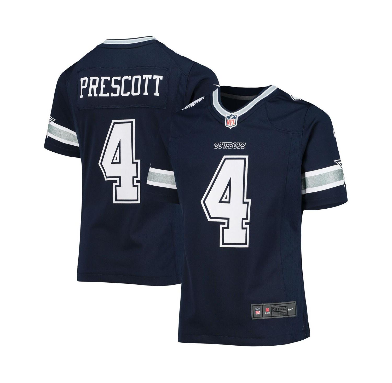 Big Girls Dak Prescott Navy Dallas Cowboys Team Game Jersey