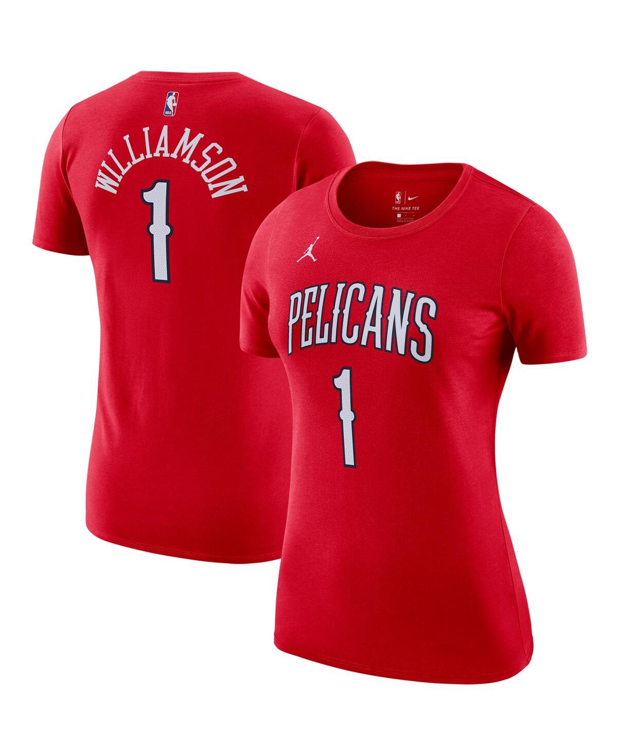 Women's Zion Williamson Red New Orleans Pelicans Statement Edition Name Number T-shirt - Red
