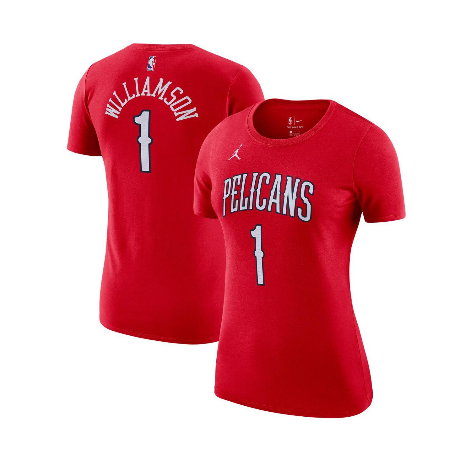 Women's Zion Williamson Red New Orleans Pelicans Statement Edition Name & Number T-shirt