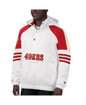 49ers white coach jacket