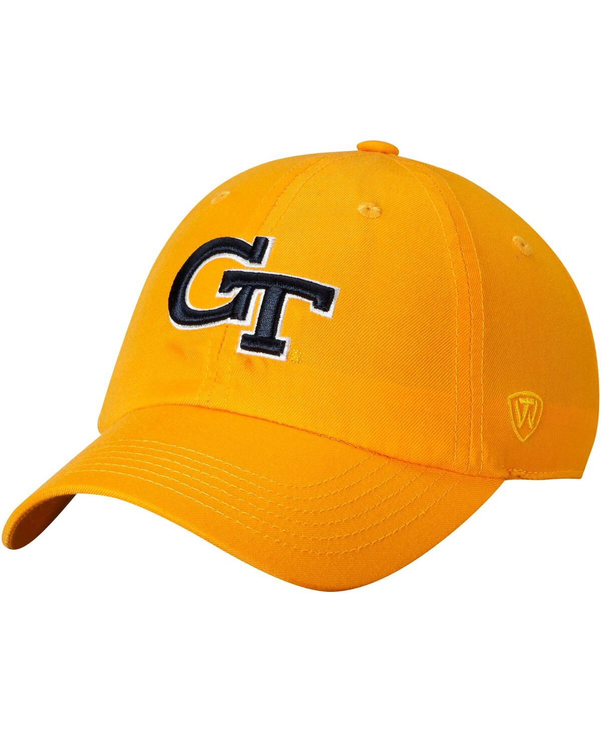 Men's Gold-Tone Georgia Tech Yellow Jackets Primary Logo Staple Adjustable Hat - Gold-Tone