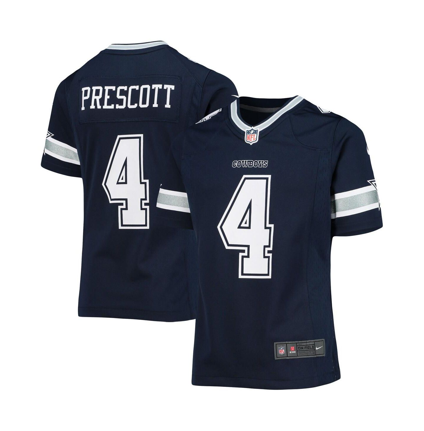 Детское джерси Nike Dak Prescott Dallas Cowboys Team Game, цвет тёмно-синий — фото 2