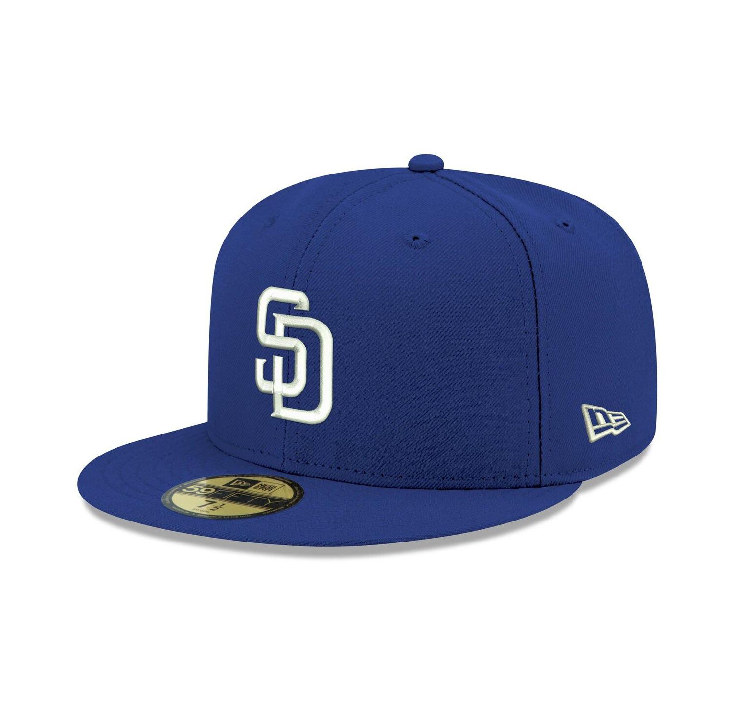 Men's Royal San Diego Padres Logo White 59FIFTY Fitted Hat