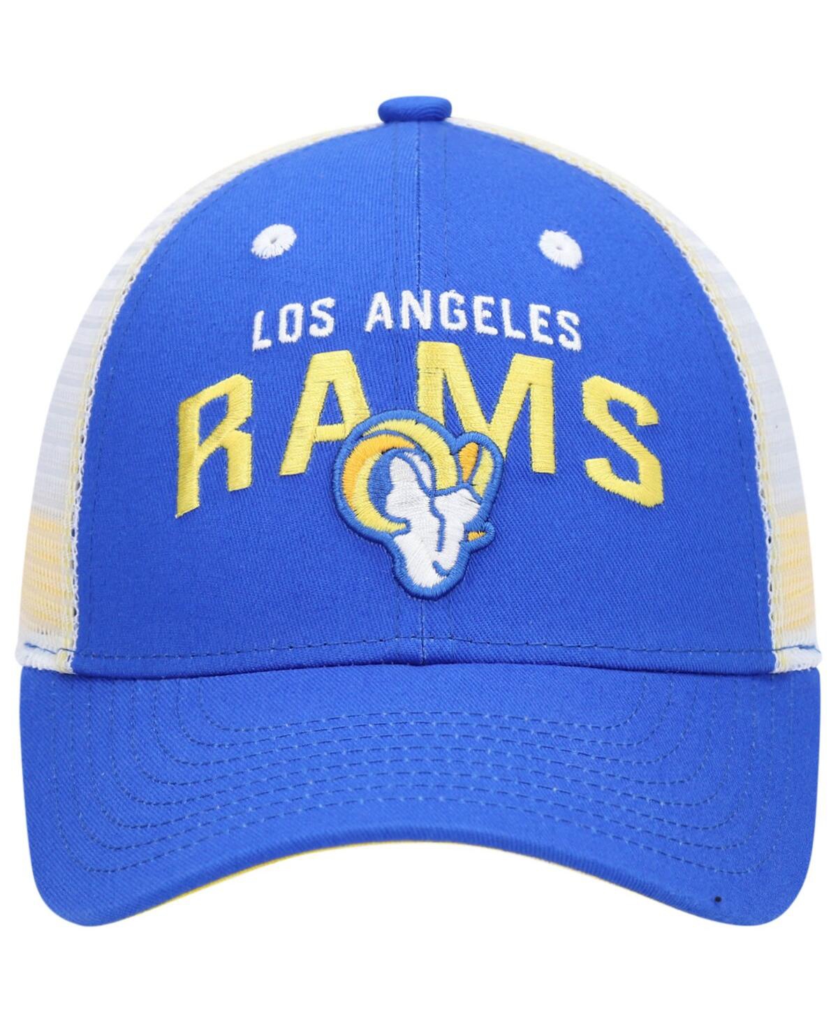 Outerstuff Boys Royal And White Los Angeles Rams Core Lockup Snapback Hat In Royal,white