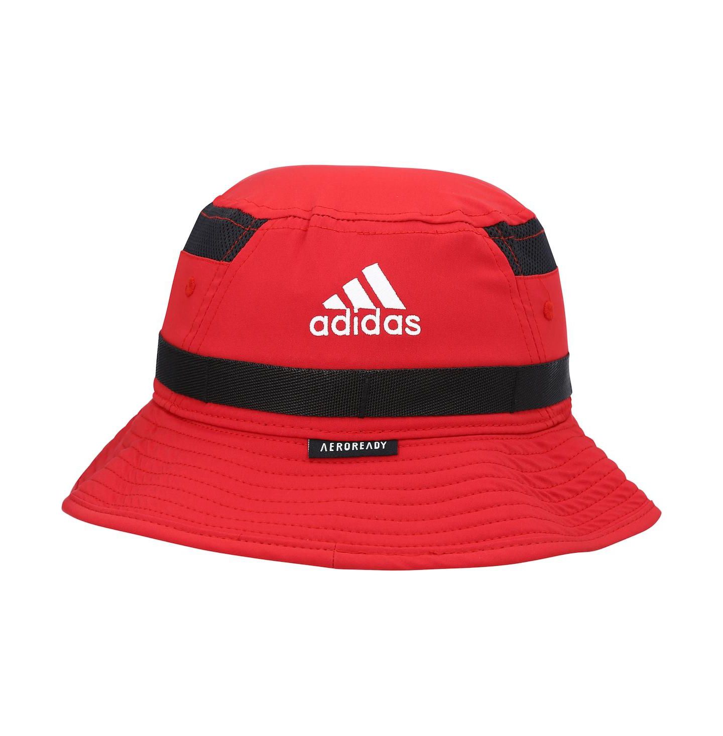 Мужская панама adidas Scarlet Nebraska Huskers 2021 Sideline Aeroready Bucket Hat — фото 3