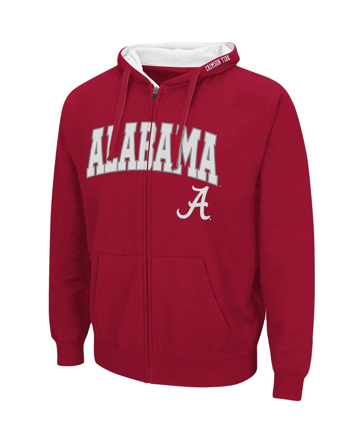 Shop Colosseum Men's Crimson Alabama Crimson Tide Arch Logo 3.0 Full-zip Hoodie