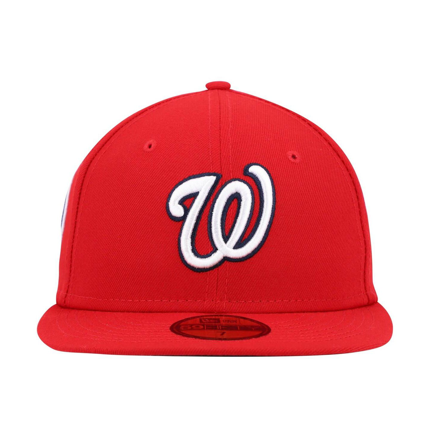 Мужская кепка New Era Red Washington Nationals 9/11 Memorial Side Patch 59FIFTY Fitted Hat — фото 3