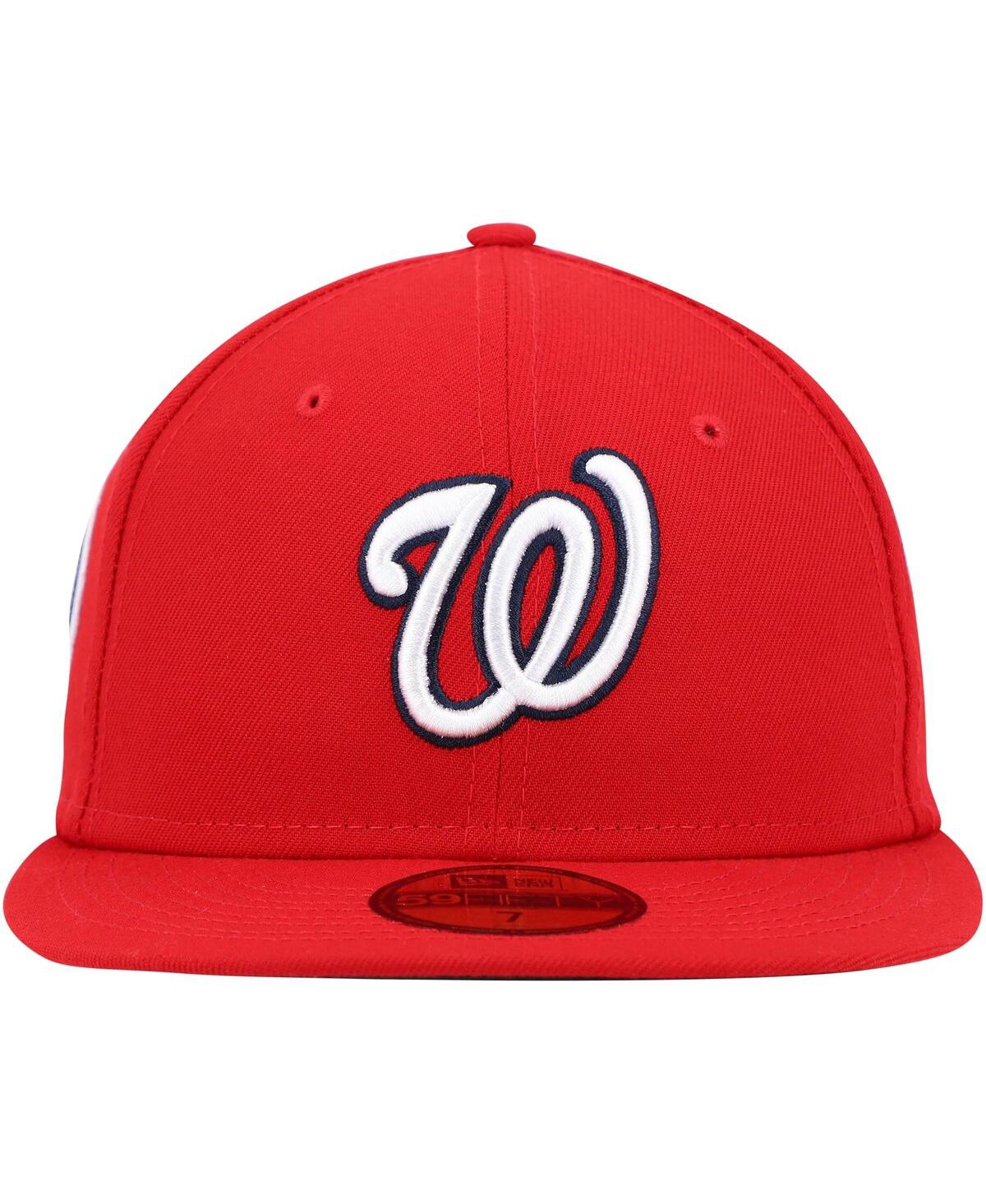 Men'sWashington Nationals 9/11 Memorial Side Patch 59FIFTY Fitted Hat - Red