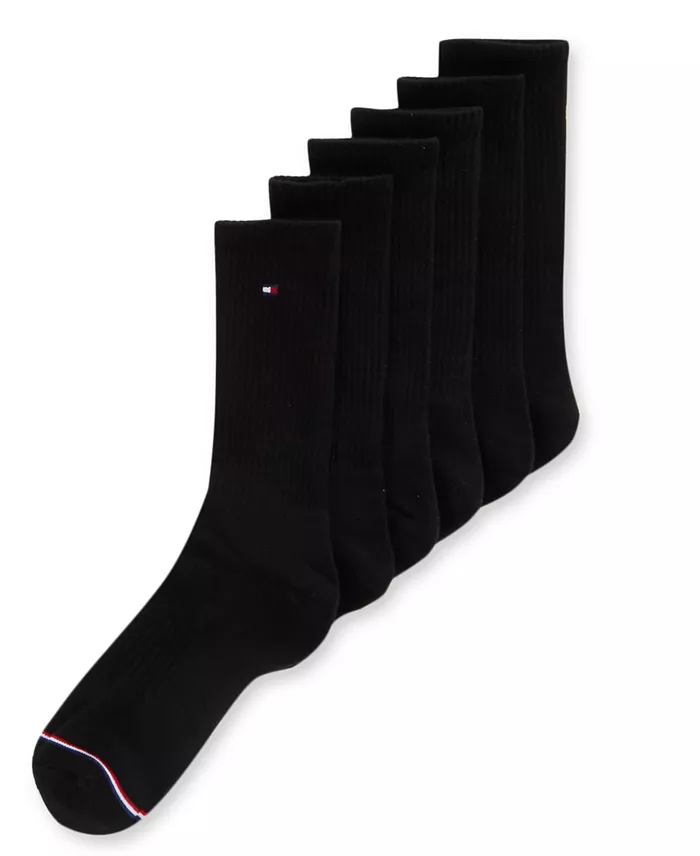 Men's Cushion Sole Sports Crew Socks, 6-Pack - thumbnail 3