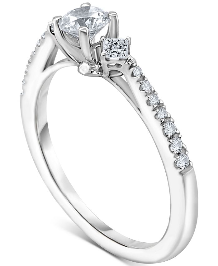 Macy's Diamond Engagement Ring (1/2 ct. t.w.) in 14k White Gold Macy's