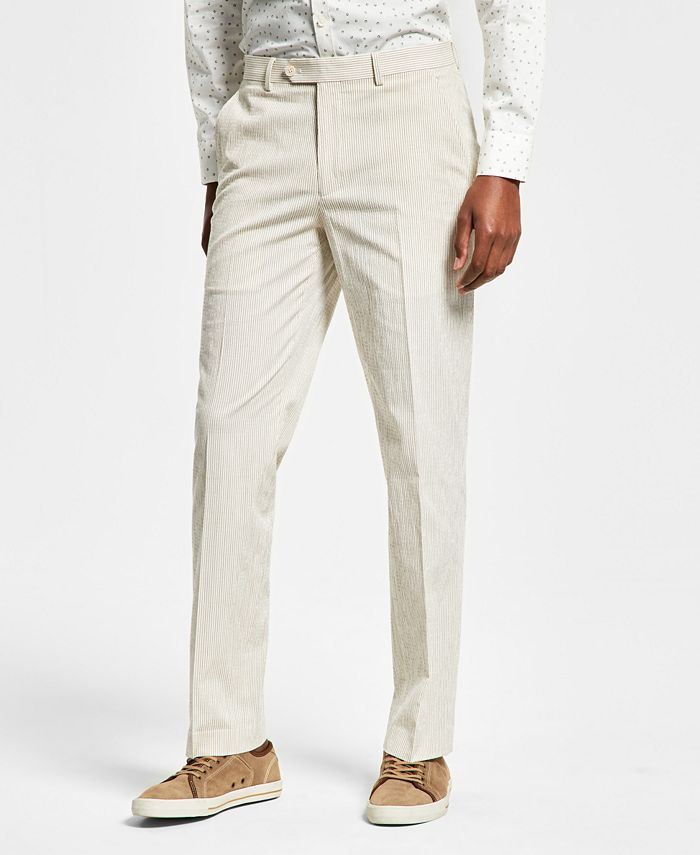 Alfani Men s Slim Fit Seersucker Stripe Suit Pants Created for