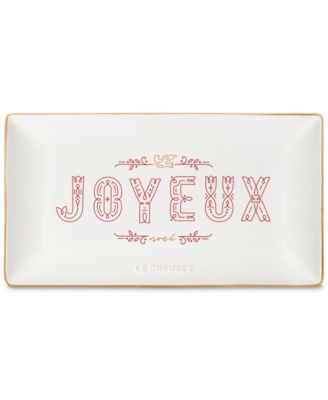 Le Creuset Noel Joyeux Stoneware Hostess Tray - Macy's