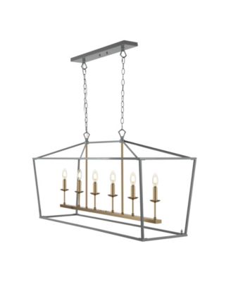 Pagoda Linear 6-Bulb Classic Traditional LED Pendant