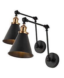 Rover Adjustable Classic Glam Arm LED Wall Sconce, Set of 2
