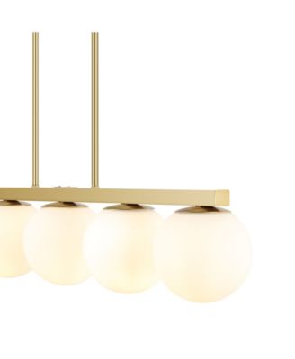 Luca Parisian 5-Light Modern Glam Iron Globe Linear LED Pendant