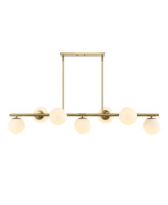 Luca Parisian 7-Light Modern Glam Iron Globe Linear LED Pendant