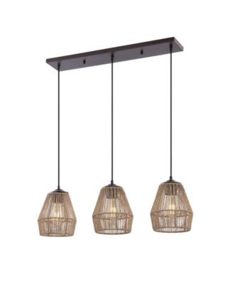 Ibiza Island 3-Light Bohemian Coastal LED Pendant