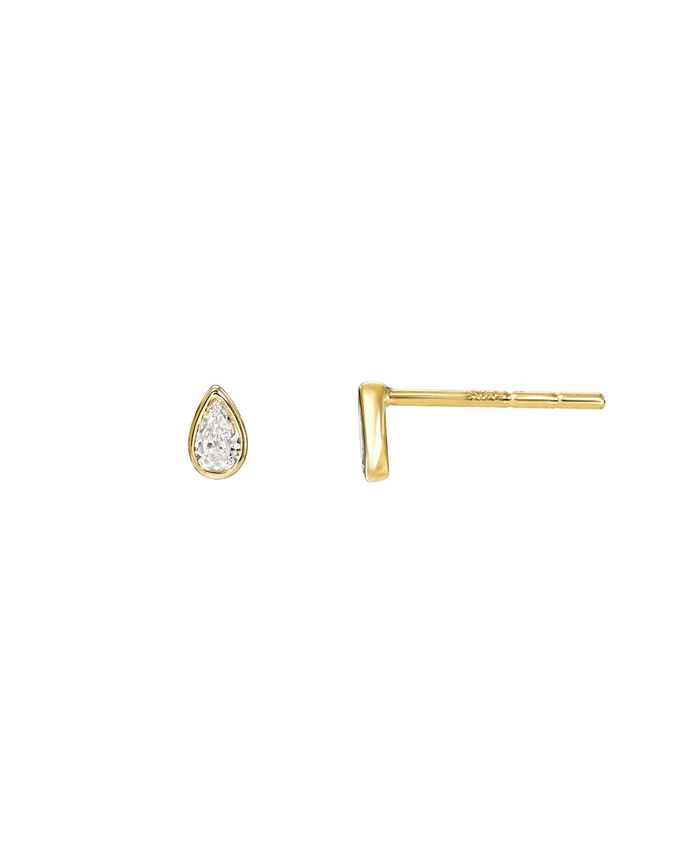 Zoe Lev Jewelry 14K Gold and Diamond x Stud Earrings