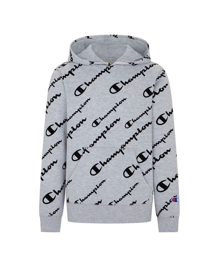 Champion boys all over print black hoodie hotsell