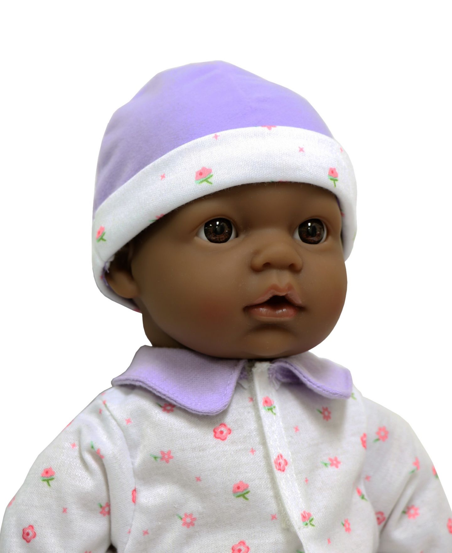 Детская кукла JC TOYS La Baby African American 16" Soft Body Baby Doll Purple Outfit — фото 5