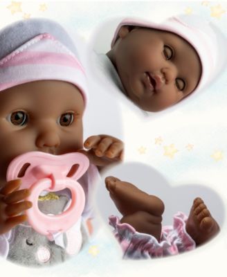 Berenguer Boutique 15" African American Baby Gift Set, 11 Pieces