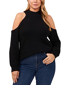 Trendy Plus Size Cold-Shoulder Sweater
