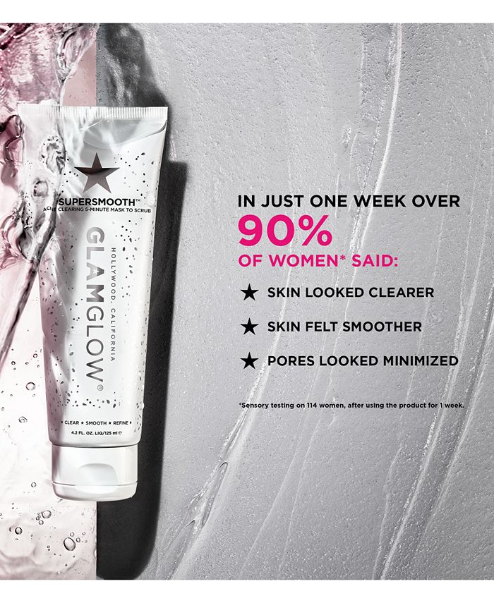 GLAMGLOW Supersmooth Acne Clearing 5Minute Mask To Scrub Macy's