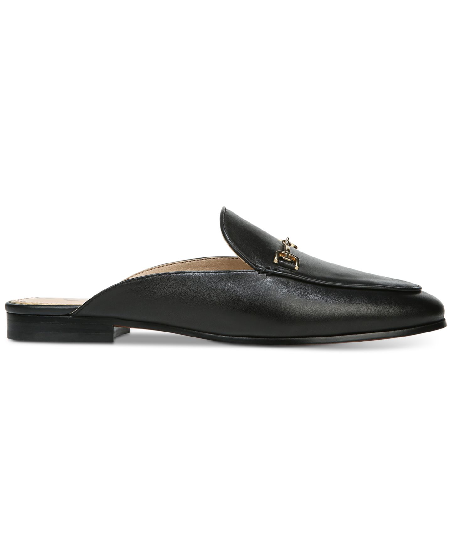 Женские сабо Sam Edelman Linnie Bit Slip-On Mules, цвет: Чёрный кожаный — фото 8