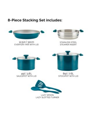 Create Delicious Stackable Nonstick 8-Pc. Cookware Set