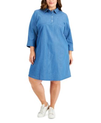 karen scott chambray shirtdress