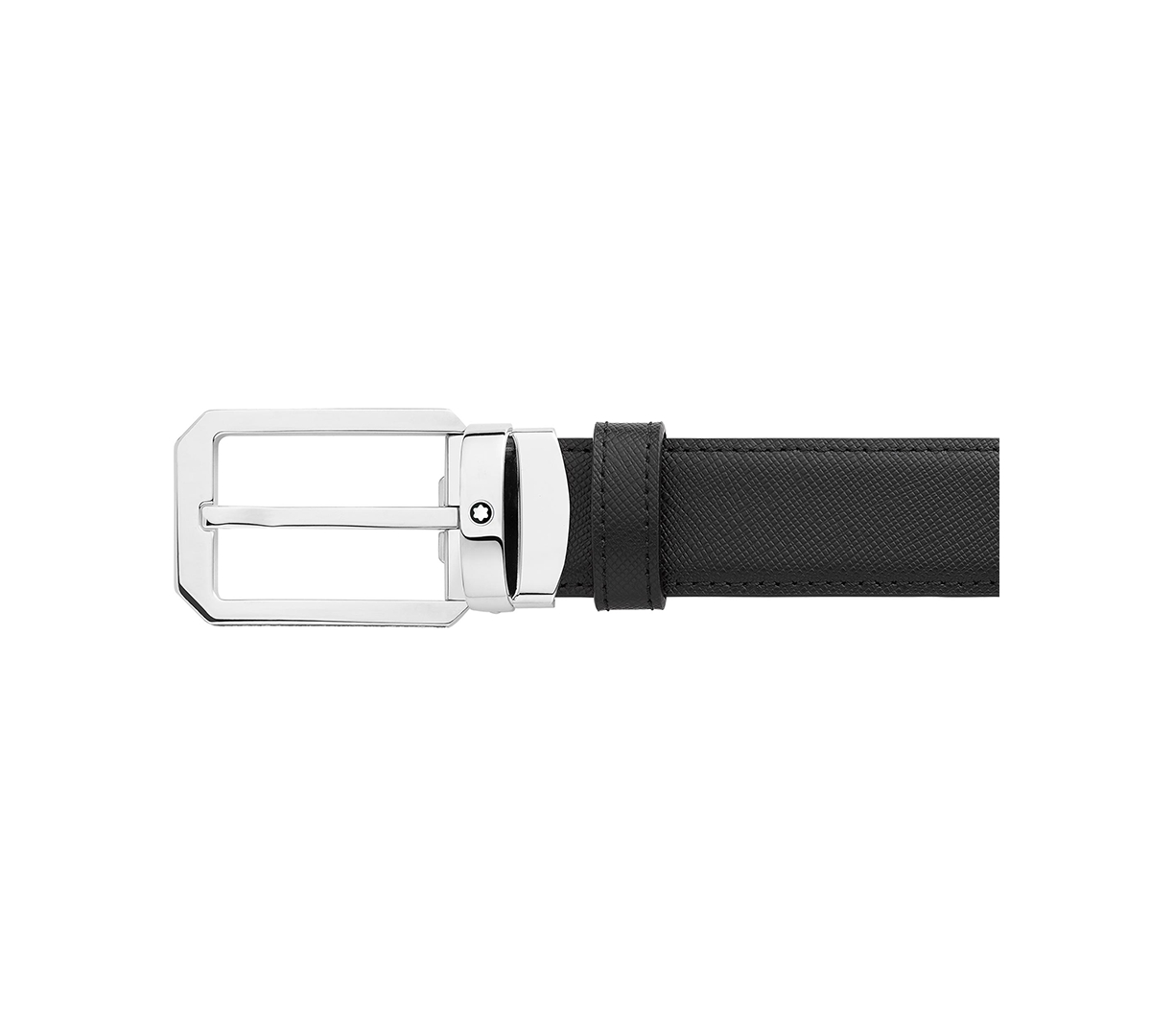 Shop Montblanc Leather Trapeze Pin Buckle Belt In Black,brown