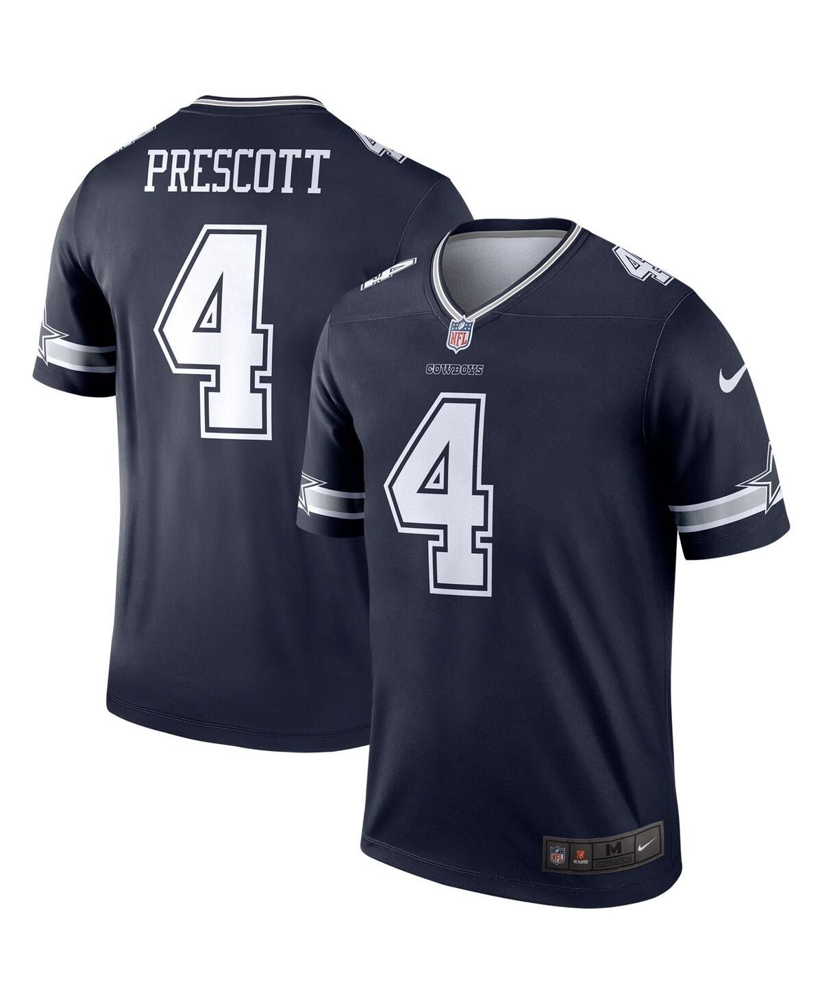 Мужская майка легендарного игрока Dak Prescott Navy Dallas Cowboys Legend