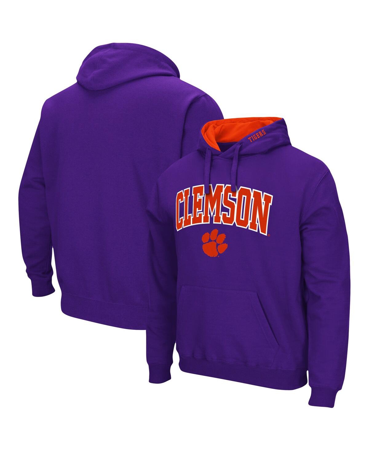 Colosseum Men's Purple Clemson Tigers Arch Logo 3.0 Pullover Hoodie In Purple