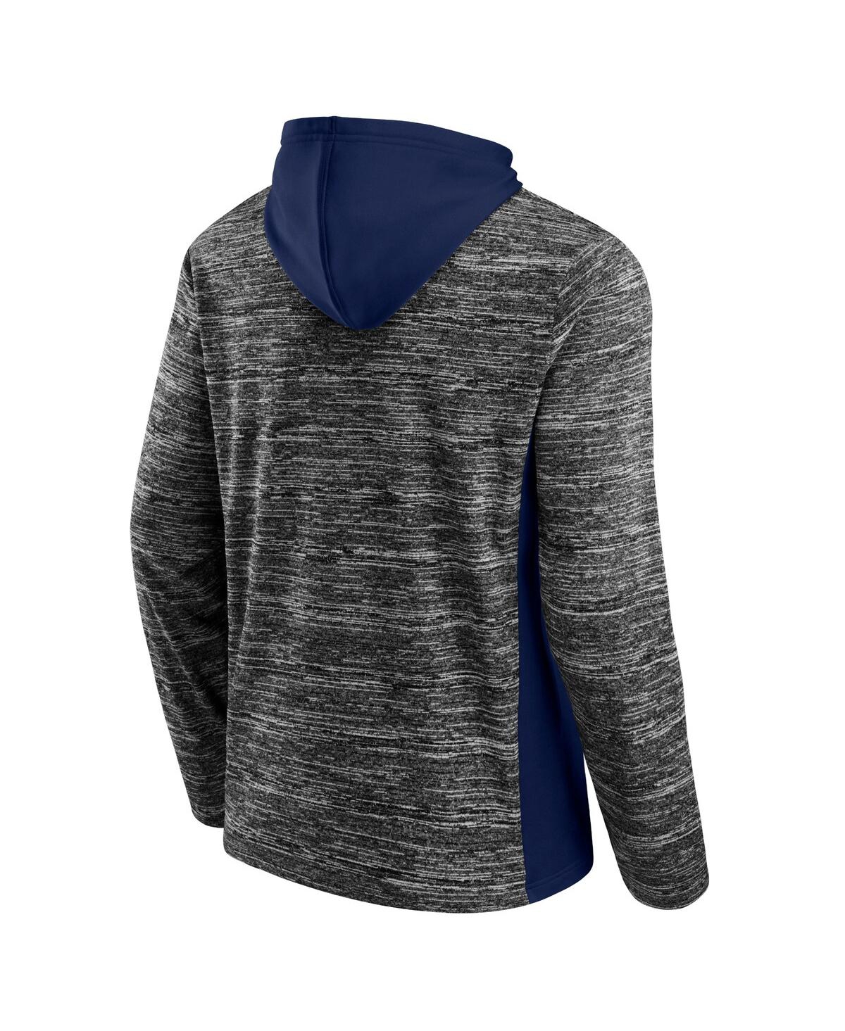 Shop Fanatics Men's Gray, Navy Houston Astros Instant Replay Color Block Pullover Hoodie In Gray,navy