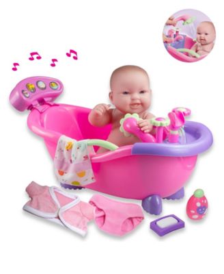 JC TOYS - JC Toys, Lots to Love Babies Doll Real Working Bathtub with Electronic Bath Sounds All Vinyl Water Friendly 14 inch Posable Doll - For Children 2 Years and older, Designed by Berenguer.